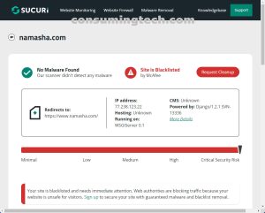 Namasha.com Sucuri results