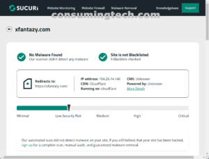 xfantazy.com Sucuri results