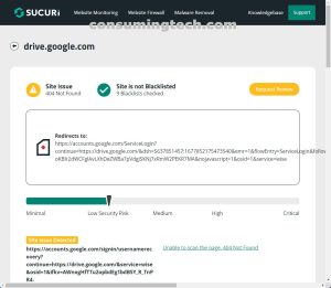 Drive.Google.com Sucuri results