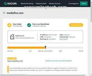 MediaFire.com Sucuri results