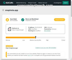 Snapinsta.com Sucuri results