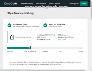 Unicef.org Sucuri results