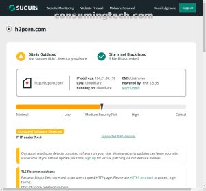 H2porn.com Sucuri results