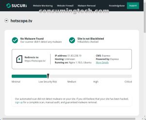 Hotscope.tv Sucuri results