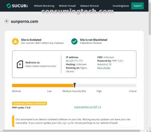 SunPorno.com Sucuri results