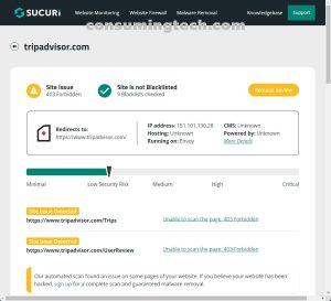 Tripadvisor.com Sucuri results