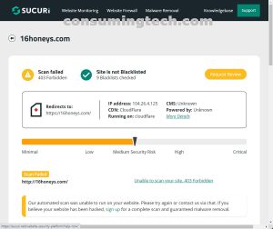 16Honeys.com Sucuri results