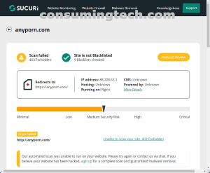 anyporn.com Sucuri results
