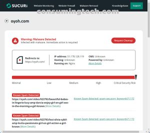 OyOh.com Sucuri results