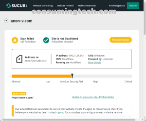 anon-v.com Sucuri results