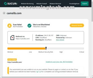 CamsLib.com Sucuri results