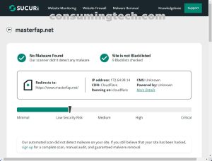 MasterFap.net Sucuri results