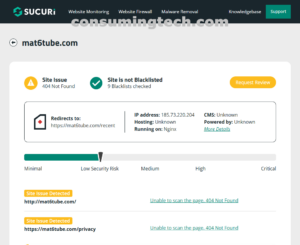 mat6tube.com Sucuri results