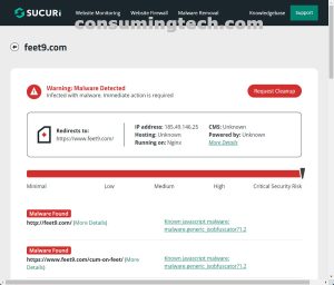 feet9.com Sucuri results