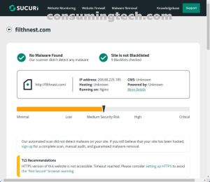 FilthNest.com Sucuri results