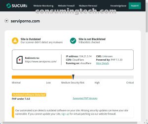 serviporno.com Sucuri results
