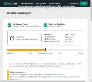 sexpicturespass.com Sucuri results