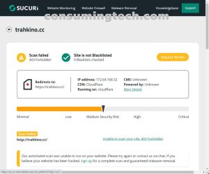 TrahKino.cc Sucuri results