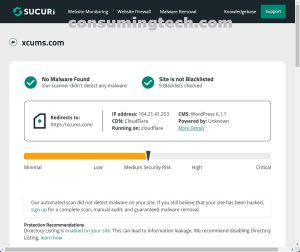 xcums.com Sucuri results