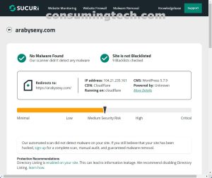 arabysexy.com Sucuri results