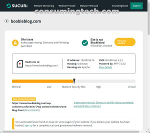 boobieblog.com Sucuri results