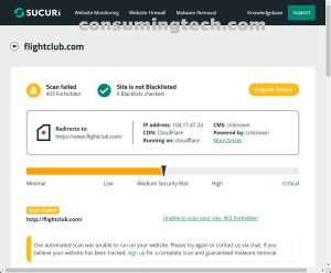 flightclub.com Sucuri results