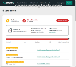javbus.com Sucuri results