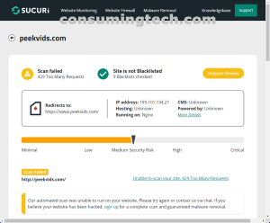 peekvids.com Sucuri results