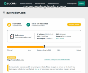 purenudism.com Sucuri results