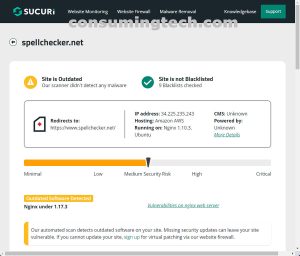 spellchecker.net Sucuri results