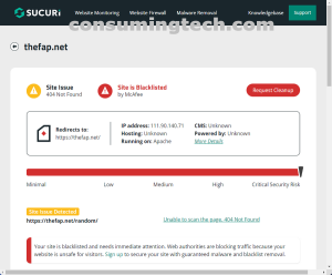 thefap.net Sucuri results