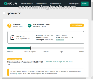 upornia.com Sucuri results