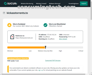 kickasstorrents.to Sucuri results