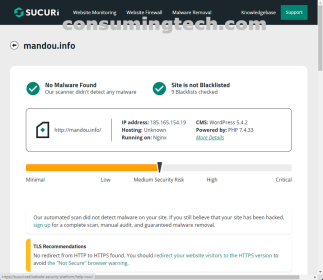 mandou.info Sucuri results