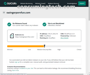 swingerpornfun.com Sucuri results