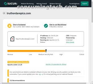 truthordarepics.com Sucuri results
