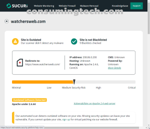 watchersweb.com Sucuri results