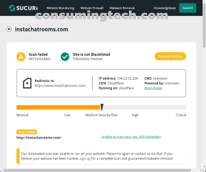 instachatrooms.com Sucuri results