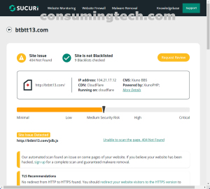 btbtt13.com Sucuri results