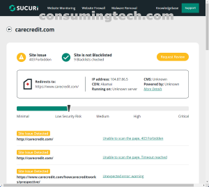 carecredit.com Sucuri results