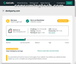 donkparty.com Sucuri results