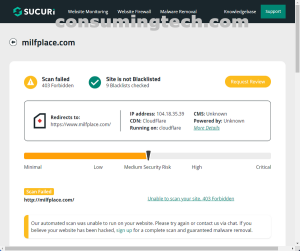 milfplace.com Sucuri results
