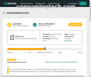 mofosnetwork.com Sucuri results