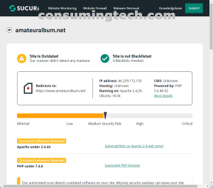 amateuralbum.net Sucuri results
