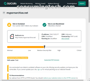 mypornarchive.net Sucuri results