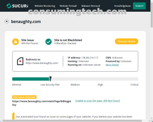 benaughty.com Sucuri results