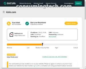 kink.com Sucuri results