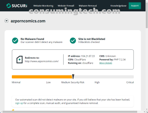 azporncomics.com Sucuri results