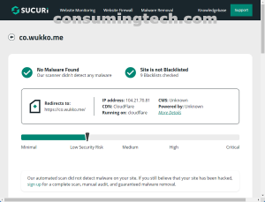 co.wukko.me Sucuri results