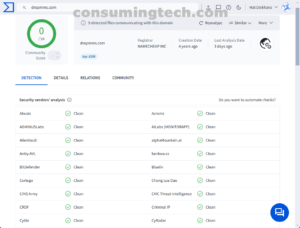 dropmms.com VirusTotal results